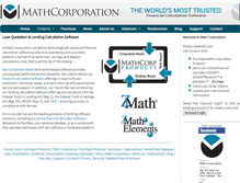 Tablet Screenshot of mathcorp.com